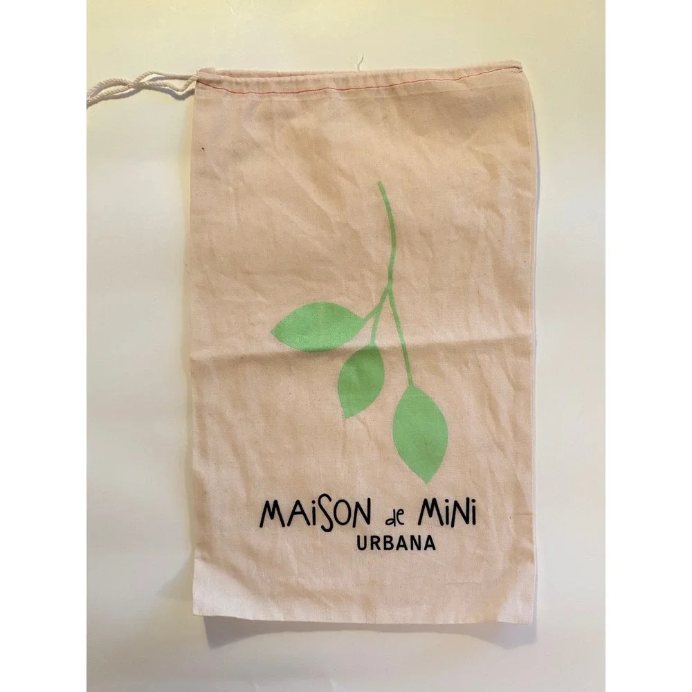 Maison de Mini Urbana Natural Cotton Muslin Drawstring Dust Bag Storage Pouch